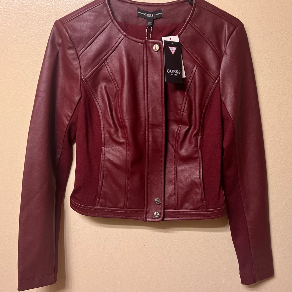 Guess Viper Leather Jacket XS NWT